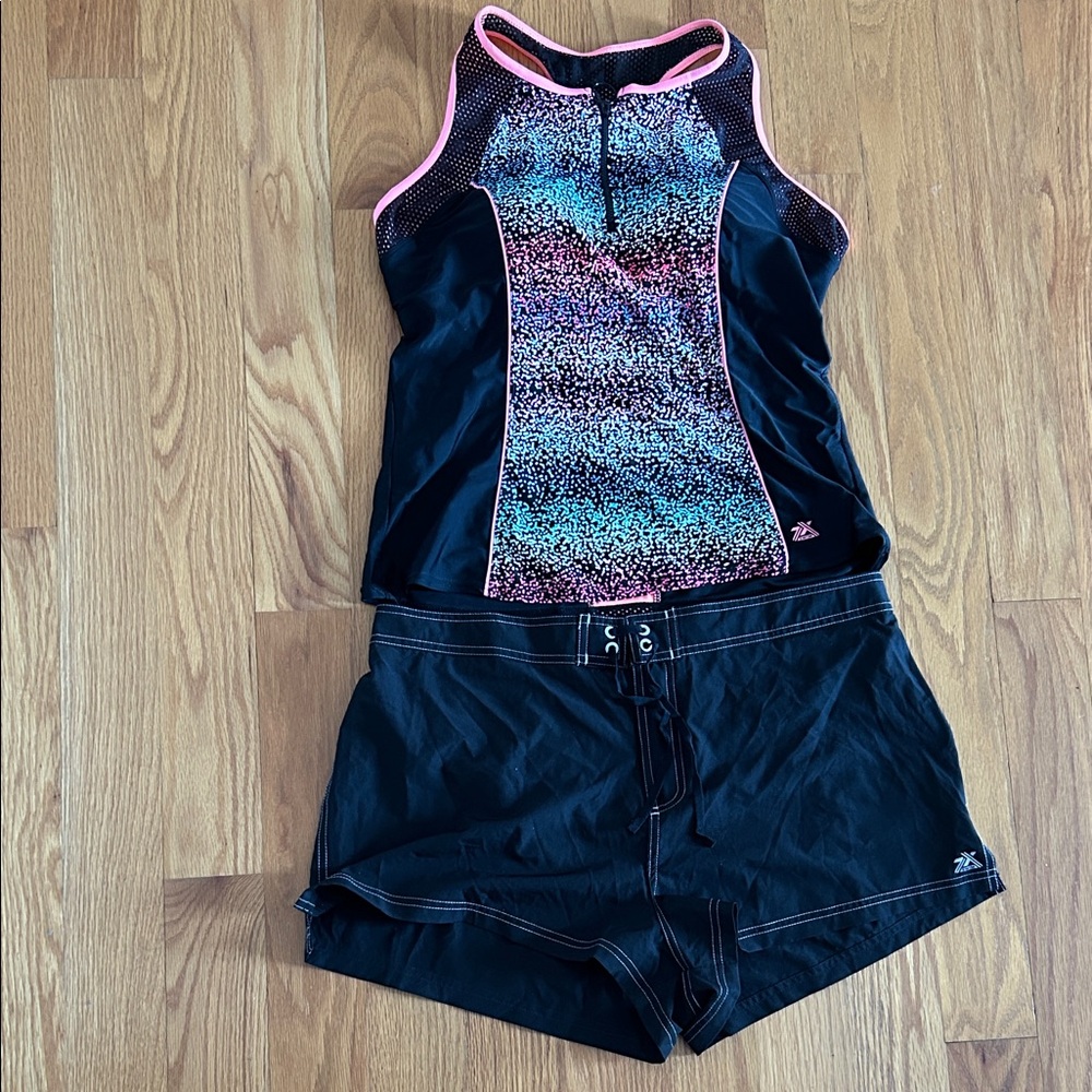 ZeroXposure Tankini Top & Swim Shorts - EUC